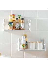 Resim İnsan Figürlü Yapışkanlı Çok Amaçlı Duvar Rafı Çok Renkli 