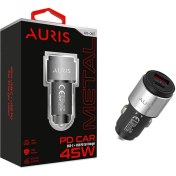 Resim Auris CR07 Pd+Usb Araç Şarj Başlığı 45W 