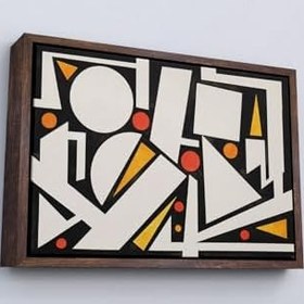 Resim Ahşap Çerçeveli Auguste Herbin - Neige Tablo Altın 55 X 75, TTÇ.KNV7104FRM 