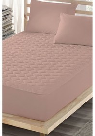 Resim Mona Verde Alez Sıvı Geçirmez Pamuklu Kapitoneli Fitted Çift Kişilik Tek bebek su yatak Koruyucu MNVKAPFIT00 Pembe 