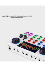 Resim ZERO LAND SPTRNS Çok Efektli Canlı Yayın Ses Mikseri USB ve (224411) Kablosuz Uyumlu 