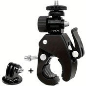 Resim For GoPro Hero 12/11/10/9 SJCAM SJ4000 vb. için Bisiklet Motosiklet Direksiyon Tutucu Bar Klemi Montaj Braketi 7 6 Insta 360 Eylem Kamerası Aksesuarları 