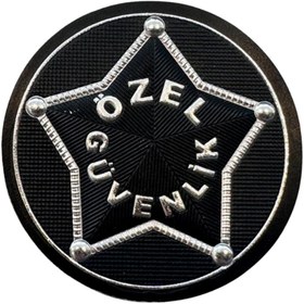 Resim ModaCanel 3D Özel Güvenlik Arması (Yuvarlak, 7*7, Arkası Cırtsız) Kabartmalı Göğüs Kol Patch Arma 