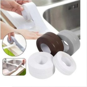 Resim 3.2 M Banyo Küvet Mutfak Lavabo Beyaz Su Sızdırmaz Bant Su Geçirmez Kenar Bandı Sızdırmazlık Tamir 