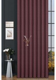 Resim Keten Fon Perde V-4030 Gül Kurusu Gül Kurusu 