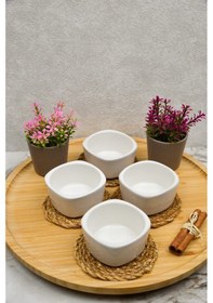 Resim Mesamia Çerezlik-reçellik 4'lü Set Beyaz 