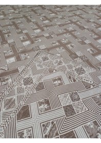 Resim Savan Dokuma Halı Örtüsü 6m² Kahverengi 