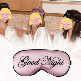 Resim Şiş Gözlere Rahatlık Sağlayan Ayarlanabilir Baş Kayışlı Uyku Maskesi - Seyahat, Meditasyon ve Kestirme için Siyah Göz Kaplaması - Sevgililer Günü Hediyesi "İyi Gece" Yazılı, Seyahat Uyku Giysisi | Konforlu Tasarım | Yumuşak Dokulu, Uyku Göz Maskesi 