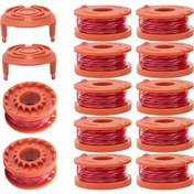 Resim Reedark 14'lü Worx Trimmer İçin Değiştirme Bobin Seti 12 Bobin + 2 Kapağı - Wa0010/wa0004.1 Uyumlu, 10 Ft 0.065 İn Otomatik Besleme Mow Line 