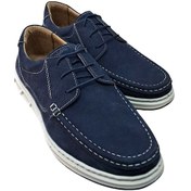 Resim Wexperon W379 Erkek Hakiki Deri Bağcıklı Loafer Comfort Ayakkabı Nubuk Lacivert Siyah 