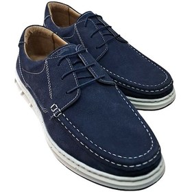 Resim Wexperon W379 Erkek Hakiki Deri Bağcıklı Loafer Comfort Ayakkabı Nubuk Lacivert Siyah 