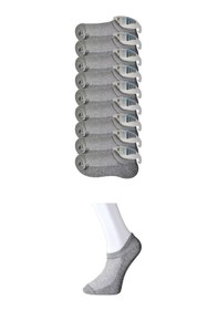 Resim Gri Erkek Görünmez Çorap 9 Çift Çok Renkli 