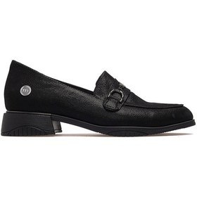 Resim Mammamia Kadın Hakiki Deri Loafer Günlük Ayakkabı 25k D25ka-960 Z Siyah Simli Siyah Simli 