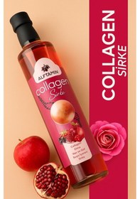 Resim Kolajen Collagen Sirke Elma Nar Ve Gül Suyu İçeren Fermente Doğal Sirke 