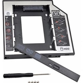Resim Alfais 4716 9.5mm Sata Hdd Harddisk Caddy Kızak Kutu Laptop Ssd Notebook İkinci Hdd Takma 