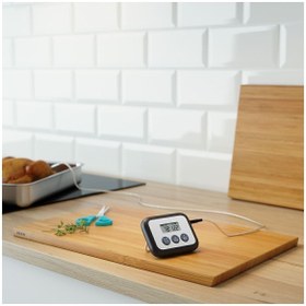 Resim IKEA Pişirme Termometresi İkea Et Yemek Termometresi Zaman Ölçer Zamanlayıcı Ölçüm Cihazı 