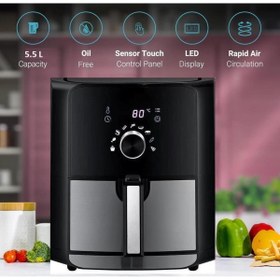 Resim Dalle XL 1700 Watt 5.5 Litre Hacimli Yağsız Fritöz Airfryer 