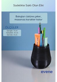 Resim Kalemlik Masa Kalemliği Organizer Kalemlik Siyah Renk Model 89 Çok Renkli 