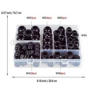 Resim Topnotch 50 Adet Siyah Su Geçirmez Nylon Kablo Konnektörü Bağlantı Konektörü 