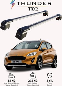 Resim Ford Fıesta Actıve 2018-sonrası Trx2 Thunder Carrier Kilitli Ara Atkı Taşıyıcı Tavan Barı Siyah 