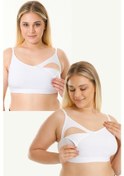 Resim Emzirme Yarım Atleti 2li Set Beyaz 