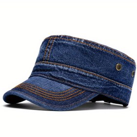 Resim Moda Beyzbol Şapkası, Hem Erkekler Hem de Kadınlar İçin Yıkanmış Kot Tasarımı ile. 