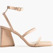 Resim Shoes & More Pumma - Bej Deri - Topuklu 