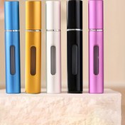 Resim 1 adet 10 ml / 0.34 oz Alüminyum Alaşımlı Kabuk Nano Sis Memesi Parfüm Püskürtme Şişesi - BPA içermez, Alt Dolum Tasarımı, Esansiyel Yağlar, Koku, Cilt Bakımı, Parfüm Yeniden Doldurulabilir Şişeler için 5 Renk (Mavi, Sarı, Beyaz, Siyah, Pembe) 