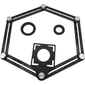 Resim Nalburcuk Nexon 5328 Fonksiyonlu Aluminyum Şablon Cetveli 