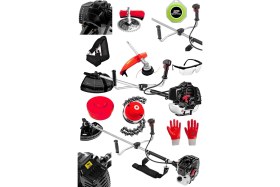 Resim Spech Power 2.1hp Profesyonel Bronz Piston Benzinli Ot Çalı Çim Biçme Makinası Yan Tırpan 