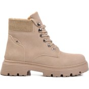 Resim Bej Bağcıklı Kadın Bot Fo223 G Bej 