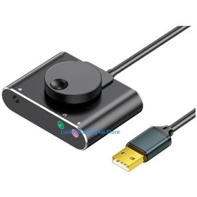 Resim N7mc Usb Harici Ses Kartı Usb Adaptörü Pc Dizüstü Bilgisayar Masaüstü Sesi Ses Black 