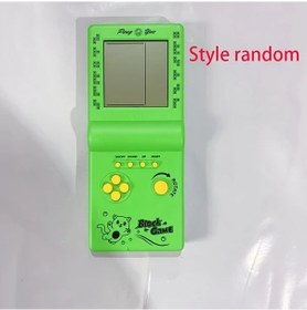 Resim Oldfriend Yeşil Oyun Konsolu, Büyük Ekran Blok Oyunu, Pil İle Çalışan Taşınabilir Tasarım 