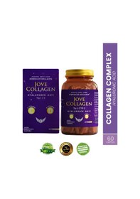 Resim Jove Collagen Komplex Kollajen Tip 1-2-3 Hidrolize Kollajen Peptit Hyaluronik Asit C ve D3 Vitamini 60 Kapsül 