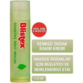 Resim Sensitive Mint Melon - Doğal Nane Ve Kavun Özlü Besleyici Ve Nemlendirici Dudak Bakım Kremi 