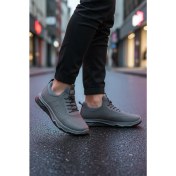 Resim Walkway Füme Lastik Bağcıklı Comfort Taban Hafif Erkek Spor Ayakkabı Kaif 2323 M 