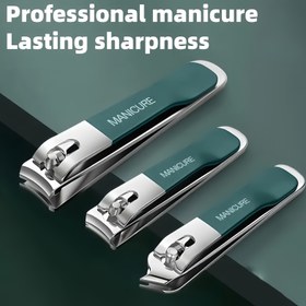 Resim 3 adet Taşınabilir Tırnak Bakım Seti, Paslanmaz Çelik Kütikül Trimmer, Ergonomik Kaymaz Saplı Çok Fonksiyonlu Manikür Aracı, Parmak Tırnakları ve Ayak Tırnakları için Uygun, Ev ve Hareket Halinde Kullanım için İdeal 