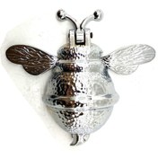 Resim Skygo Antika Tarz Dekoratif Pirinç Arı Kapı Tokmağı, Taktak - Büyük, 163x150mm, Nikel 