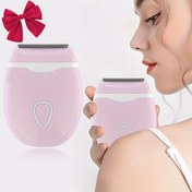 Resim 1pc Paslanmaz Çelik Bıçak Kadın Tüy Alma, Çok Fonksiyonlu Tam Vücut Bikini Tıraş, Taşınabilir Koltuk Altı Tıraş, Kuru Pille Çalışır, Kadınlar İçin İdeal Tatil Hediyesi 