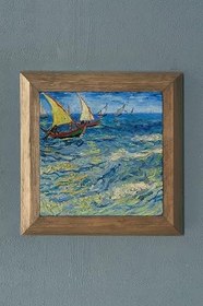 Resim Oscar Stone Decor Masif Çerçeveli Doğaltaş Tablo 28X28 Cm Vincent Van Gogh Eserleri Prmt2020-1554 