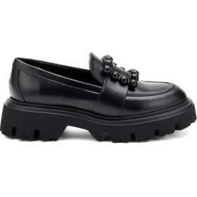 Resim Frau Kadın Oxford/Ayakkabı 85L2 Frau Seta Chunky Mocassin Nero 