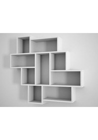 Resim Dekorister Parola Duvar Rafı Beyaz 