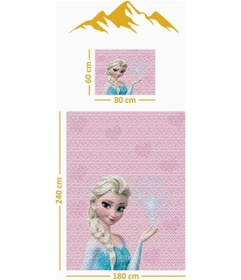 Resim Parlak Kadife Kumaş Tek Kişilik Çocuk Yatak Örtüsü Seti 2 Parça Tky0017 Çok Renkli 