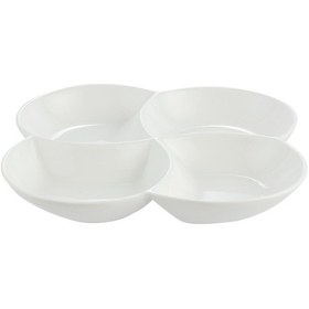 Resim Madame Coco New Petit Concept 4 Bölmeli Büyük Sunum Tabağı 1kserv0057 22x22x3cm-beyaz 