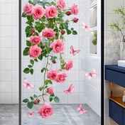 Resim 1 Adet Banyo Cam Kapı Duvar Sticker'ı, Ev Pencere Dekalı 