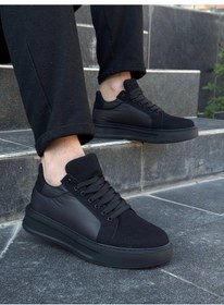 Resim Kb-046 Kuback Siyah Paraşüt Siyah Yüksek Taban Günlük Spor Ayakkabı Göründüğü Gibi 