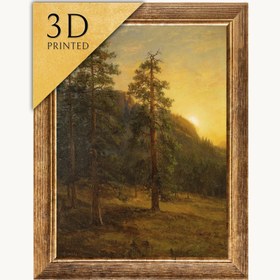 Resim Albert Bierstadt California Redwoods 3D Textured Print - "19"x"26" in/50x68 cm / As Roll (Canvas) 