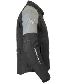 Resim Venom Motosiklet Montu Dynamic Siyah-gri 4 Mevsim Motorcu Montu 
