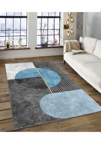 Resim Dijidekor Işıltı Koleksiyonu Model129 Süngerli Dijital Baskılı Saçaksız Mutfak Halısı Yolluk 