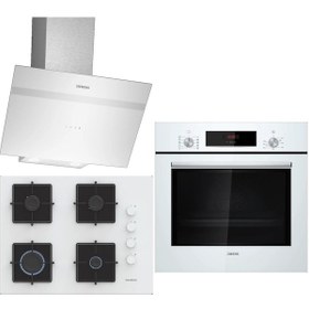 Resim Siemens HB012FBW1T - EO7C2PP30O - LC64KPJ20T Beyaz Ankastre Set 